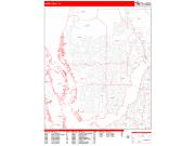 Cape Coral Wall Map Zip Code Red Line Style 2022